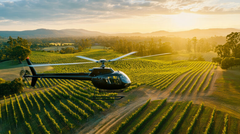 Helicopter Flight Over Monferrato